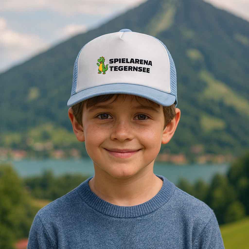 Dino Trucker Cap Kids hellblau